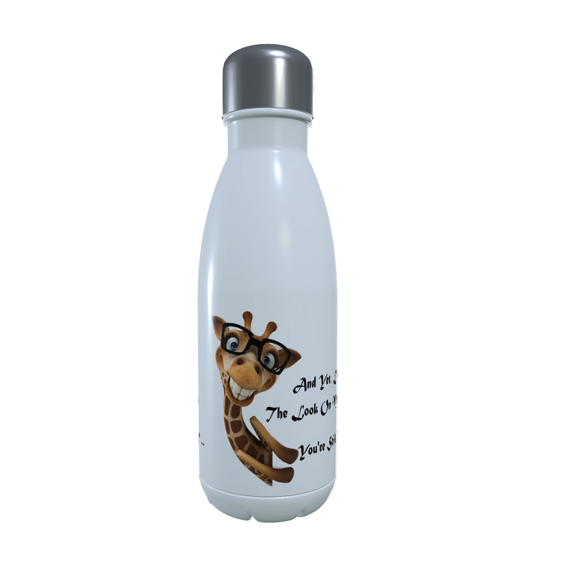 Giraffe Drinks Bottle - And Yet Despite ... Water Bottle